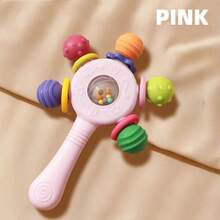 1 件婴儿出牙摇铃，柔软硅胶材质，新生儿必备，感官玩具，用于认知发展、抓握训练、缓解婴儿出牙不适，适合作为幼儿礼物，圣诞节、万圣节