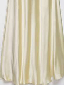 Đầm dạ hội bằng lụa satin thanh lịch, gợi cảm, thời trang mùa hè Seelio. - Màu vàng - Xem 11