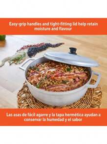 11.6Qt Cast Aluminum Caldero Large Cooking Capacity Durable And Reliable Traditional Design Culinary Ptability Versatile Essential Perfect For Cooking Rice Simmering Soups Beans Sauces Stews Oven-Safe Without Lid Even Heat Distribution