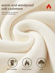 Women's High-Waisted Fleece-Lined Yoga Pants - Slimming Black With Side Phone Pocket, High-Stretch Fabric For Warmth And Comfort, Ideal For Cycling, Running And Yoga - màu đen - Xem 3