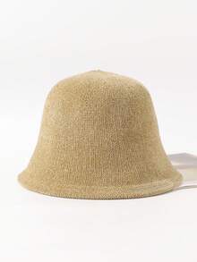 LEAJOURNO. 1 件针织渔夫帽，小头围，适合女性的迷人渔夫帽，秋冬冬季服装 - 卡其色 - 查看 5