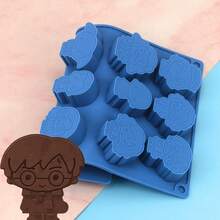 Warner Bros 哈利波特电影硅胶蛋糕模具 3D 手工纸杯蛋糕果冻饼干迷你松饼肥皂制作器 DIY 烘焙工具，电影卡通人物巧克力模具 DIY 蛋糕烘焙装饰工具冰块冰格模具，适用于派对蛋糕制作、节日装饰、万圣节、亡灵节、圣诞节假日礼物、完美节日礼物、母亲节礼物。 - 彩色 - 查看 4