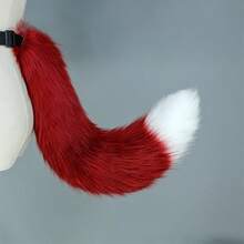1件圣诞猫尾巴服装，可爱狐狸毛绒尾巴角色扮演猫女配饰尾巴带挂绳，适合万圣节、圣诞节、生日、家庭聚会、动漫角色扮演、情人节、圣诞礼物、新年礼物 - 彩色 - 查看 14