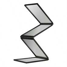 1 件男女户外日常使用黑色简约创意便携式伸缩迷你四面折叠镜子便携式化妆镜、美发套装、美发工具套装、学校用品、发饰