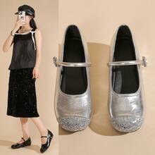 Women Wide Fit Flats - Black - View 3