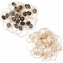 52pcs Wine Glass Charms, Wine Glass Identification Pendant, Beverage Markers For Wine Glasses, Wine Tasting, Cocktail, Champagne Party Decor, Home Gathering Gifts