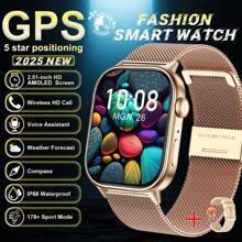 GUHUAVMI GPS Outdoor Sport Smartwatch For Men Women, Dual Frequency GPS Positioning, Wireless Calling/Dial, Info Push, 2.01inch Display, Fitness Tracker, Heart Rate, Sleep Monitoring Smartwatch, GPS Path Track, Compass, IP68 Waterproof, 420mAh Battery Watch Compatible With Android IOS