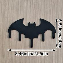 Gancho de pared con murciélago impreso en 3D - Decoración gótica de Halloween con llave funcional y colgador de joyas, organizador de estantes con forma de murciélago lindo, cómodo y elegante / Tela transpirable, decoración de otoño