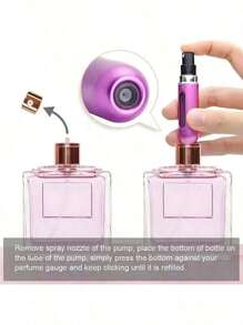 1pc Portable Mini Perfume Atomizer Spray Bottle Set – Refillable Travel Size Fragrance Dispenser For On-The-Go Touch-Ups – Ideal For Carrying Your Favorite Scents In Purses, Pockets, Gym Bags, And During Travel Or Shopping Trips – Leakproof, Easy To Fill, And Perfect For Parties & Everyday Use Back To School Perfume Bottle - Multicolor - View 6