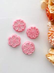 Cortadores de arcilla polimérica con diseño de flores sencillas, adecuados para hacer joyas como broches y colgantes, herramientas para pendientes de arcilla polimérica