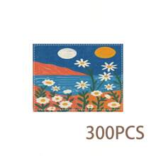 1/2/4/6 Set, Simple And Creative Watercolor Style Patterns, Bright Colors, Fashion, Minimalism, Linen Table Mat, Dining Table Decoration, Creative Printing, Washable Table Mat, Practical And Warm Desktop Decoration, Essential For Home And Kitchen, Suitable For Family Gatherings, Holiday Decoration, And Room Decoration.