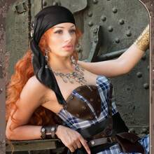 Conjunto de 5 acessórios para fantasia de pirata para mulheres, lenço de cabeça de pirata, faixa de pirata, colar, tapa-olho e brinco para cosplay, dramatização de pirata, baile de Halloween
