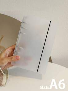 Libro de muestra de esmalte de uñas con 3 páginas de exhibición, álbum de almacenamiento con tarjetas adhesivas para muestras de esmalte, organizador de tarjetas de color de esmalte de uñas minimalista sin tiras de uñas - transparente - Ver 8