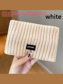 女士 Bandana 1 件纯色休闲涤纶头巾针织寒冷天气发带，秋冬发饰时尚头巾，学校用品，大学秋季配饰 - 彩色 - 查看 11