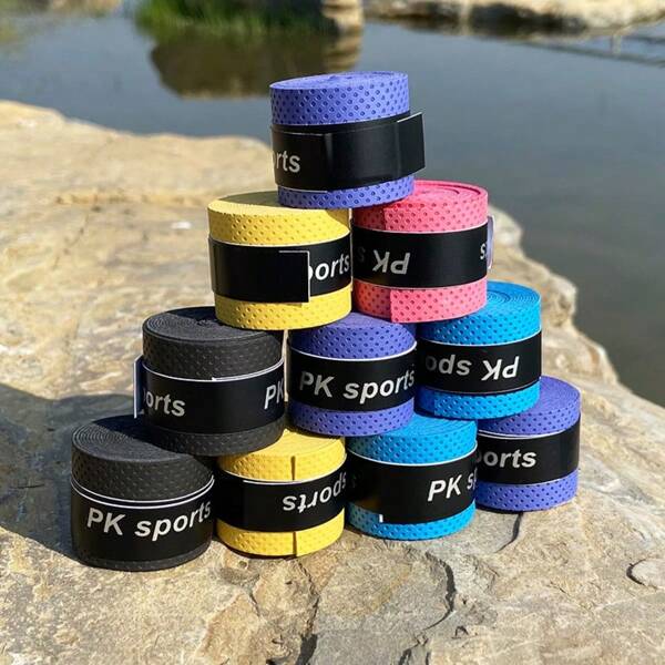 10/20 Pcs Random Color Anti-Slip Tennis Badminton Grip Tape, Breathable Sweatband Windings For Fishing Rods, Baseball Bats, Squash Rackets