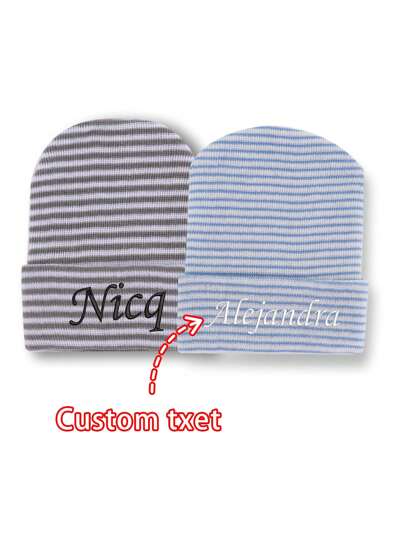 1 căciulă personalizată cu nume de bebeluș pentru nou-născut, pentru utilizare zilnică de băieți și fete, rezistentă la zgârieturi și călduroasă, potrivită pentru toate anotimpurile, căciulă personalizată cu nume de bebeluș, cadou ideal pentru nou-născut, petrecere pentru petreceri baby shower