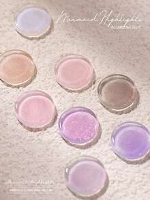 2026新款15ml容量情人节礼物夏日梦幻美人鱼高光珠光闪粉超细珠光珍珠全息果冻凝胶指甲油超闪亮梦幻糖果冰半透明闪粉凝胶 - 彩色 - 查看 6