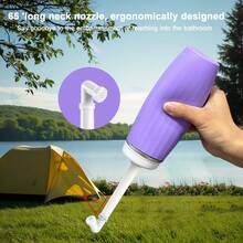 Garrafa Portátil de Bidê de Viagem para Cuidados Pós-Parto e Períneo, Projetada para Higiene Pessoal e Limpeza de Viagem, Design à Prova de Vazamentos para Conveniência, Tanque de Água Destacável Patenteado, Acessórios de Banheiro, Ferramentas de Banheiro - 350ml - Visão 6