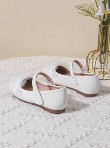 甜美风格雪纺荷叶边下摆时尚春夏女童高性能平底鞋