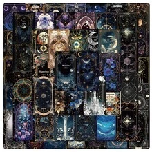 56 ملصق أزرق بتصميم فضائي جمالي، ملصقات كواكب، ملصقات كرتونية، ملصقات زخرفية، ملصقات فينيل مقاومة للماء، طقم ملصقات جمالية للكمبيوتر المحمول، ملصقات لوح التزلج، ملصقات زجاجة المياه، ملصقات الدفتر - V - مشاهدة 9