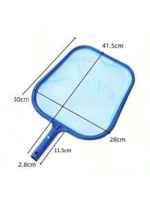 Suministros para limpiador de piscina/Rastrillo de hojas de piscina profesional de alta resistencia con marco de malla fina/Red de limpieza de hojas de piscina (azul) sin mangos