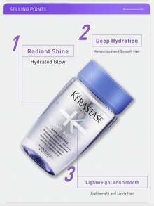 Kérastase BLOND ABSOLU 亮泽保湿洗发水 80ml，蕴含透明质酸和雪花莲提取物，增强头发光泽，深层补水，令头发柔软轻盈，特别适合漂染或挑染过的头发。 - 洗髮精 - 查看 6