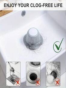 1PC Sink Anti-Clogging Silicone Floor Drain Cover, Bathroom Drain Outlet Hair Anti-Clogging Filter, Sewer Outlet Filter Screen