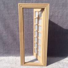 1:12比例微型家具DIY未上漆木门窗模型套件娃娃屋配件微场景家具模型适用于绘画和风景摄影 - 彩色 - 查看 8