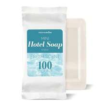 Bulk Hotel Soap Bars (100 Count), Fresh Scent Travel Size Hand Soap For Hotels, Motels, And Resorts, Mini Travel Soap Bulk, Individually Wrapped Bars Of Soap Bulk Pack, Guest Soaps For Bathroom - 0 Ounce (Pack of 100) - 查看 1