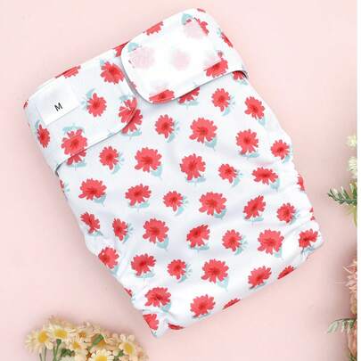 1pc Luxury Reusable Female Dog Diaper (Fashionable Pattern), Tailless Dog Diaper, Suitable For Tailless Dogs, Specially Designed For Tailless Dogs