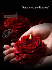 1 Peony Shaped Candle As A Gift For Female Friends, Colleagues, And Classmates, An Aesthetic Fragrance Candle