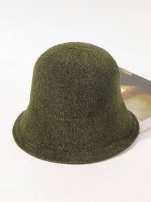 LEAJOURNO. 1 件针织渔夫帽，小头围，适合女性的迷人渔夫帽，秋冬冬季服装 - 綠色 - 查看 3