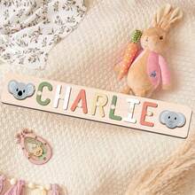 Customized Personalized Name Puzzle Board, Christmas Gift, Name Puzzle, First Birthday Gift, Unique Name Puzzle Board, Baby Boy Or Girl Early Education Toy, 3D Letter Puzzle Toy, Customized Baby Name - Multicolor - View 9