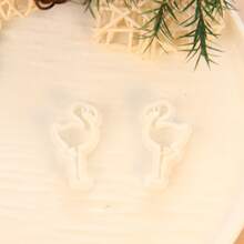 1pc/2pcs/9pcs Flamingo Polymer Clay Cutters, Animal Polymer Clay Cutters For Earrings Making,Lotus Leaf Earring Clay Cutters,Coconut Trees By The Sea Clay Cutters For Polymer Clay Jewelry, 3D Printed Clay Cutters