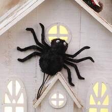 Decoración colgante realista de tela de araña, adecuada para decoración de atmósfera de Halloween