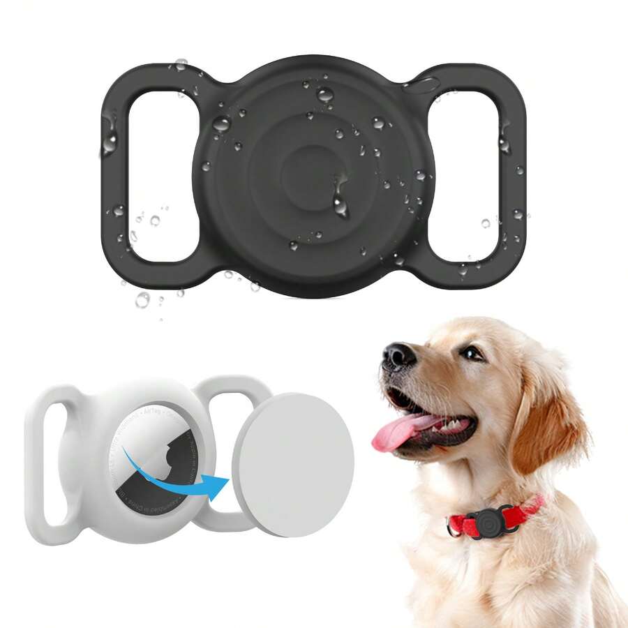 Airtag 定位器保护壳、适用于 Airtag 第二代的 Apple GPS 追踪器防丢失保护壳、硅胶宠物猫狗项圈背包 - 彩色 - 查看 1