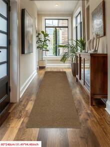 1 件卧室地毯仿剑麻长条地毯，非常适合入口、洗衣房、走廊、卧室、厨房、客厅和餐厅的硬木地板，时尚长地垫 - 室内四季家居装饰、门垫、可洗且防滑，非常适合家庭用作走廊地毯、卧室地毯、厨房地毯、床边地毯、家居装饰 | 厨房装饰