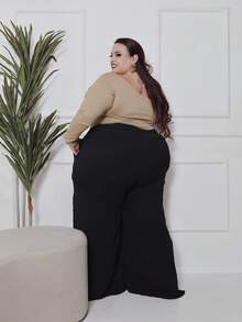 Black Palazzo Pants - màu đen - Xem 2