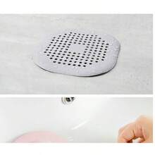 Cubierta de drenaje de piso de silicona cuadrada, filtro de cabello de baño, alfombra de drenaje para el hogar, de vuelta a la escuela