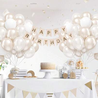 15/30 Stücke Set weiße Luftballons, 10 Zoll Latex Luftballons geeignet für Hochzeit, Babyparty, Geburtstag, Gender Reveal Party Dekoration