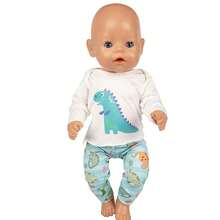 16-Inch Baby Doll, Hot Selling Realistic Reborn Doll With Green Dinosaur Outfit, American Doll Clothes