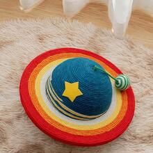 1pc Rainbow Woven Ball & Star Shaped Cat Scratching Board, Durable Non-Shedding Self-Grooming Scratch Toy Set - Cat Planet - View 4