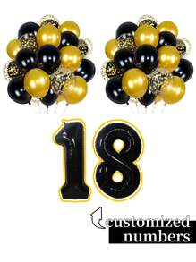 بالون أرقام باللون الوردي الذهبي والأسود مخصص بمقاس 32 بوصة ، مناسب للحفلات مثل عيد الميلاد ، الزفاف ، استحمام الطفل ، عيد الحب ، حزب عزباء ، حفلة عيد ميلاد بالريبونة ، ديكور خطوبة العروس ، مناسب لعيد الميلاد والذكرى السنوية والعام الجديد وحفل استحمام الطفل والتخرج والخطوبة وحفلات الزفاف