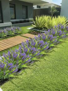 5pcs Artificial Plant Flower Outdoor Decoration, UV-Resistant Fake Greenery For Outdoor Home Decor, Balcony, Porch, Window Sill, Yard, Suitable For Weddings, Birthdays, Gifts, High-Quality Anti-Oxidation Realistic Artificial Flowers, Home Decoration