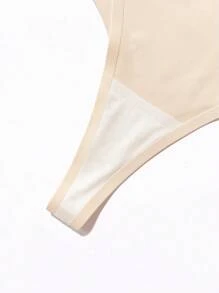 6pcs/Pack Women's Seamless Thongs, Ice Silk Breathable Sports Underwear With Cotton Crotch - Apricot - View 9