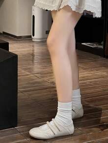 2025春季新款复古红色百搭玛丽珍鞋，女士休闲圆头平底鞋【尺码偏小，请参考尺码表】，芭蕾平底鞋