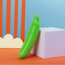 1 件装狗狗玩具黄瓜咀嚼棒，耐用磨牙棒，适用于幼犬、泰迪犬、小型犬和大型犬，硅胶制成 - 彩色 - 查看 5