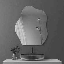 1Pc Asymmetrical Acrylic Mirror Wall Decor, Frameless Vanity Mirrors For Living Room Bedroom Home Office, Bathroom Wall Mirror, Stickers, Wall Decal, Vinyl Decal For Home Decorations, Spring Decoration Items Refresh Your Home, Rama Decoration Stickers Back To School Room Decor School Supplies