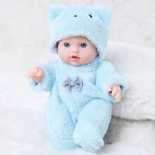 圣诞装饰 9 英寸圣诞儿童玩具 DIY 逼真娃娃，可爱粉色和蓝色毛绒连体衣娃娃玩具（含娃娃），婴儿娃娃>玩具，看起来像真实的娃娃，儿童玩具娃娃，婴儿娃娃，娃娃，娃娃，婴儿娃娃，العاب اطفال，娃娃