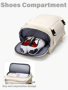 1. Fashion Travel Backpack, Wet And Dry Separation Design, Expandable Capacity. Portable Minimalist Work Bag, Multi-Compartment Design. Personalized Backpack With USB Charging Port. Business Casual Weekend Travel Bag. Practical Student Laptop Bag With Laptop Compartment. Solid Color Sports Backpack With Handle. - Multicolor - View 4
